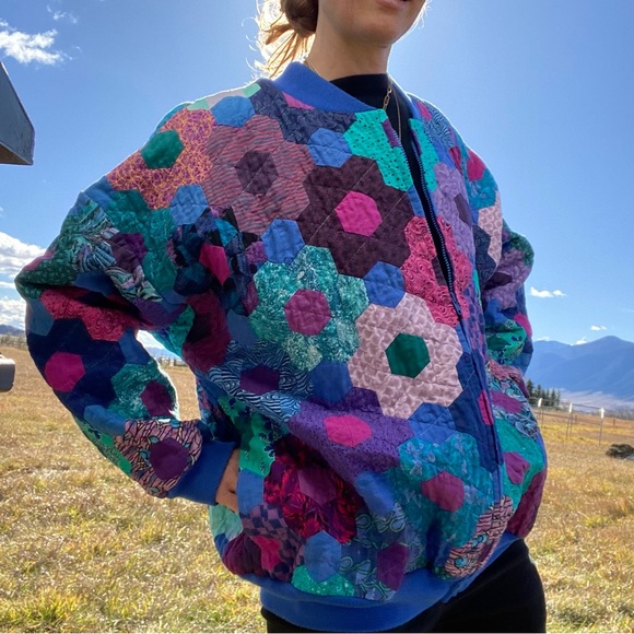Patchwork QUILT Handmade Jacket Vintage - Picture 2 of 16